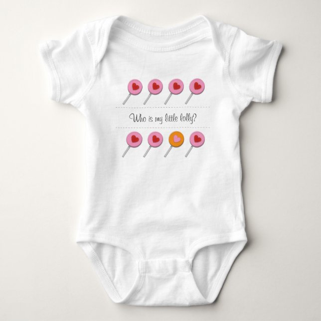 Wer ist mein kleiner Lutschbonbon? Baby Strampler (Vorderseite)