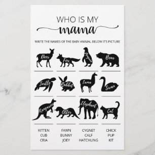 Wer ist meine Mama Game Baby Shower Party-Spiel