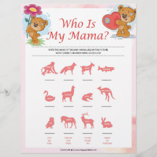 Wer ist meine Mama [Teddybären] Briefbogen