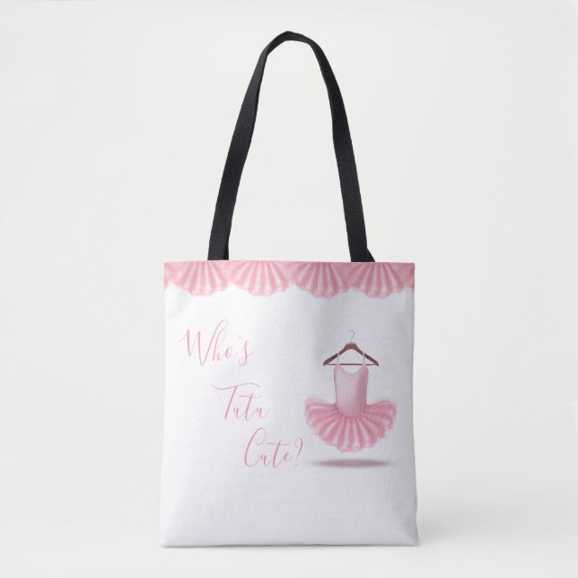 Wer ist Tutu Niedlich Ballerina Pink Girly Name Tasche (Vorderseite)