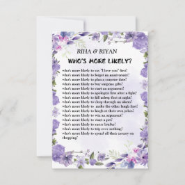 WER IST WAHRSCHEINLICHER? SPIELKARTE