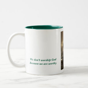 Wer ist wert? zweifarbige tasse