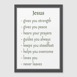 Wer Jesus ist Trost Erinnerung Geschenk Magnetkarte