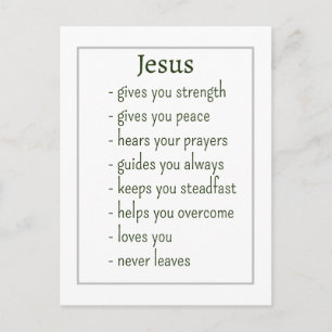 Wer Jesus ist Trost Erinnerung Geschenk Postkarte
