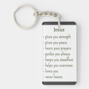 Wer Jesus ist Trost Erinnerung Geschenk Schlüsselanhänger