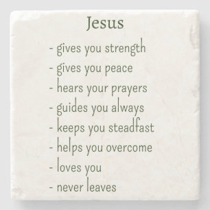 Wer Jesus ist Trost Erinnerung Geschenk Steinuntersetzer