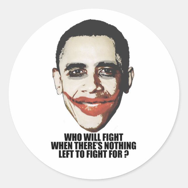 WER KÄMPFT RUNDER AUFKLEBER (Vorderseite)