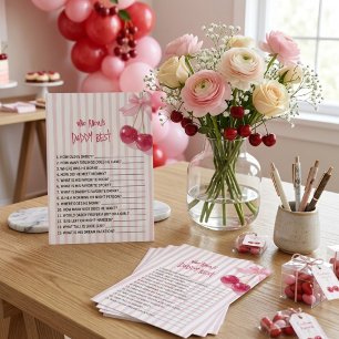 Wer kennt Daddy am besten Kirsche Rosa Schleife Ro