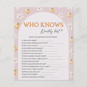 Wer kennt Daddy Fall Pumpkin Baby Shower Spielkart