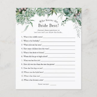 Wer kennt das Bride Best Bridal Game?