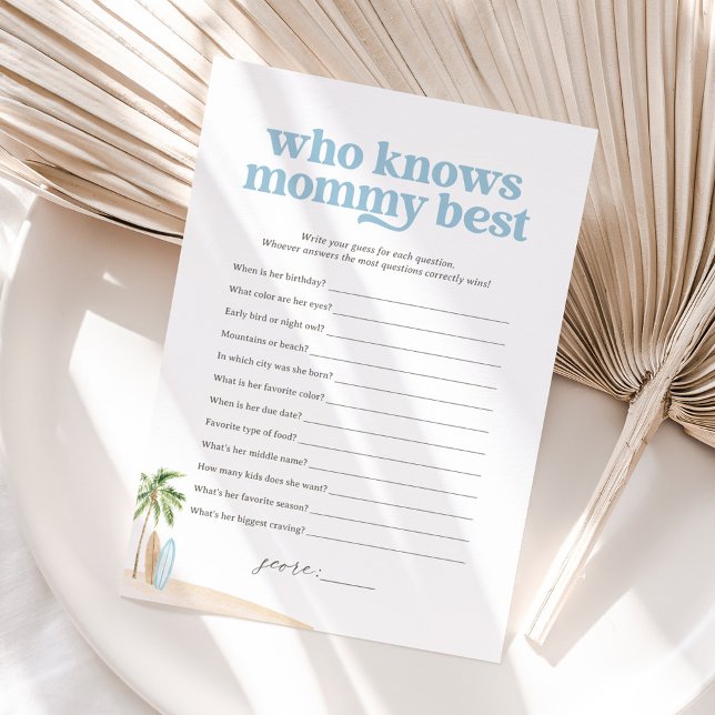 Wer kennt das Mommy Best Baby Beach Shower Game? Einladung (Von Creator hochgeladen)