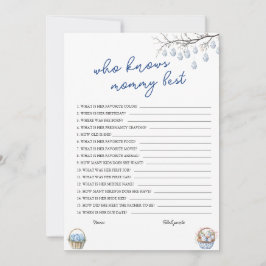 Wer kennt die Mama Best Easter Baby Shower Game Ca Feiertagskarte