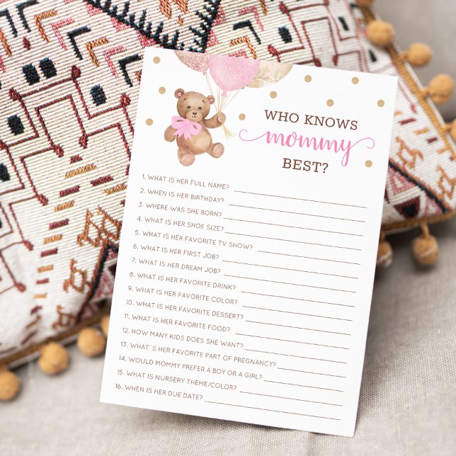Wer kennt die Mama Best Game Baby Shower Party Car Einladung (Von Creator hochgeladen)