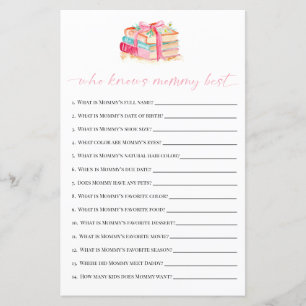 Wer kennt Mama am besten? Baby Shower Spiel Neue K
