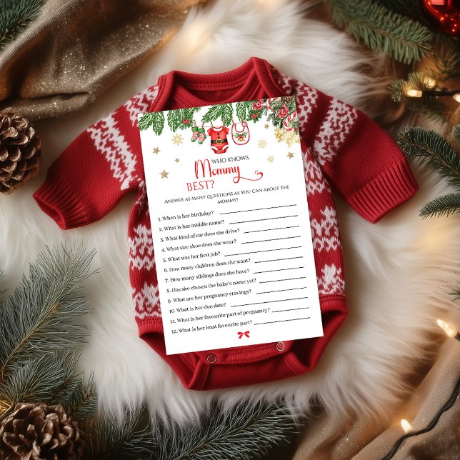 Wer kennt Mama am besten Weihnachts-Baby-Shower-Sp (Von Creator hochgeladen)