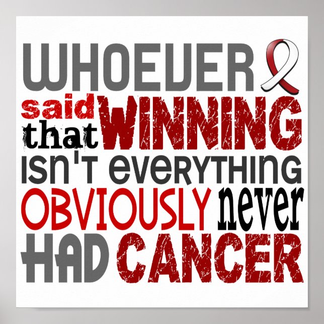 Wer Kopf- und Nackenkrebs gesagt hat Poster (Vorne)