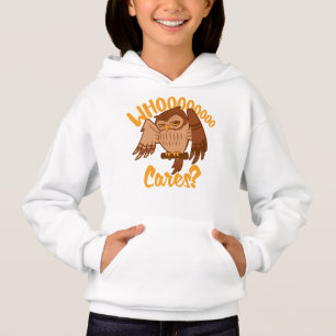 Wer kümmert sich um lustige, sorglose Cartoon Zeic Hoodie