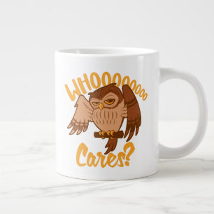 Wer kümmert sich um lustige, sorglose Cartoon Zeic Jumbo-Tasse