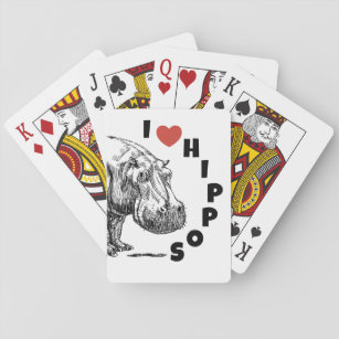 Wer Liebe keine Hippos, die Karten spielen! Spielkarten