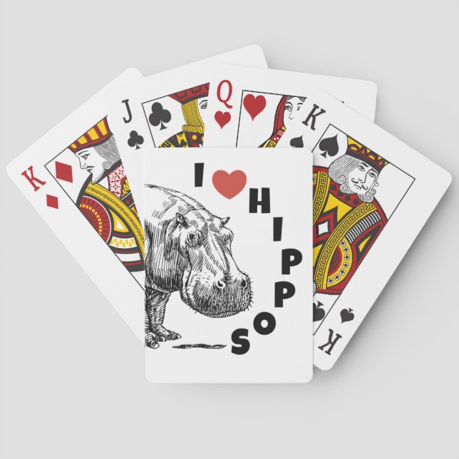 Wer Liebe keine Hippos, die Karten spielen! Spielkarten (Rückseite)