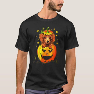 Wer Lieben Poodle Hund für KürbisHalloween Hexe T-Shirt