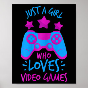 Wer Lieben Video Games Game T Shirts für Girls Wom Poster