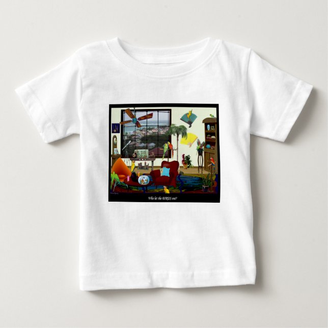 Wer ließ die VÖGEL heraus? Baby T wow Baby T-shirt (Vorderseite)