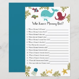 Wer Mama am besten unter Sea Baby Shower Game kenn