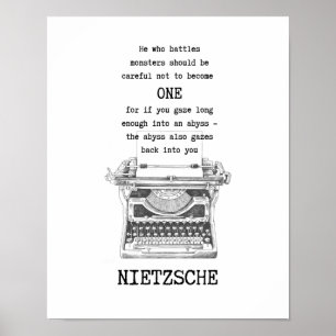 Wer MONSTERS kämpft, zitiert Nietzsche Poster