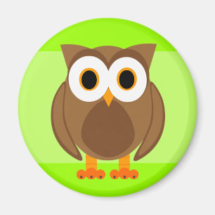 Wer? Owl Cartoon Magnet