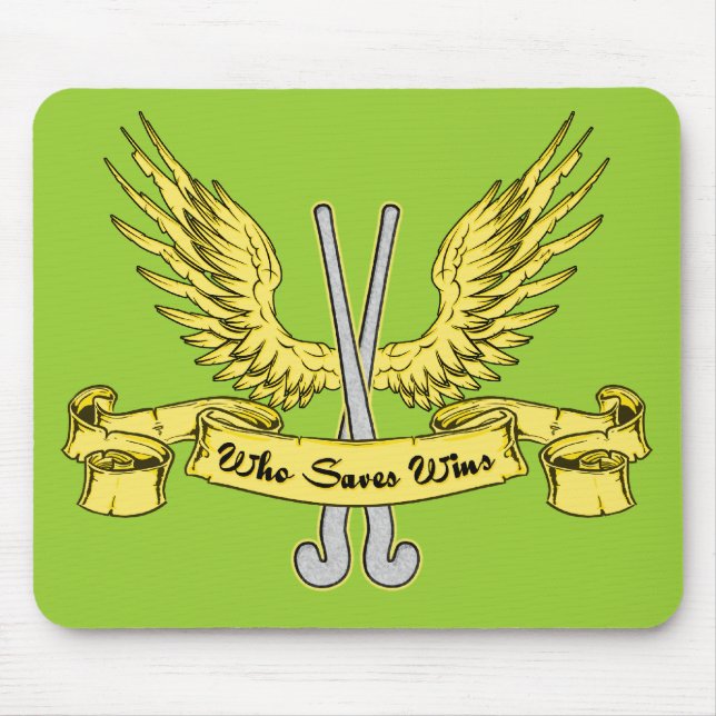 Wer Rette gewinnt Feldhockey-Mousepad Mousepad (Vorne)