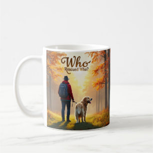 Wer rettete Wer - Der goldene Retriever Kaffeetasse