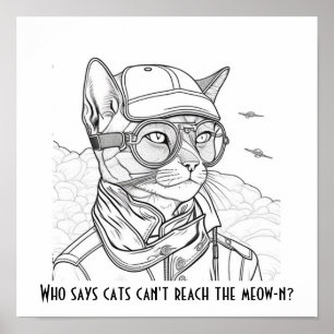 Wer sagt, dass Katzen das Meow-n nicht erreichen k Poster