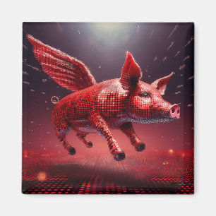 Wer sagt, dass Schweine nicht fliegen können! Chil Magnet