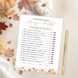 Wer sagte, es Fall Baby Duschspiel Einladung