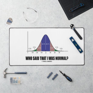 Wer sagte, ich sei normal? Bell Curve Geek Spaß Schreibtischunterlage