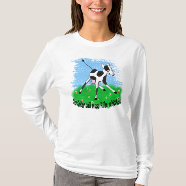 Wer Sahne bringt Kühe schütteln durcheinander T-Shirt (Vorderseite)