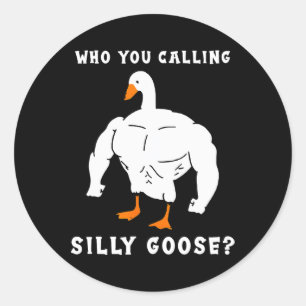 Wer Sie Albern Gans Funny Gym Meme nennen Runder Aufkleber