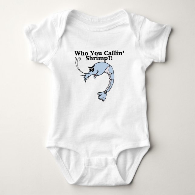 Wer Sie Callin Garnele Baby Strampler (Vorderseite)