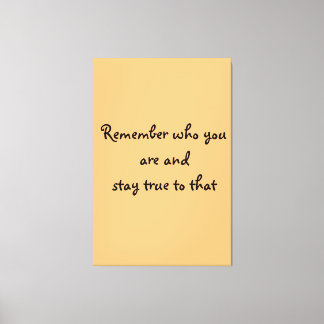 Wer Sie sind Canvas Print Leinwanddruck