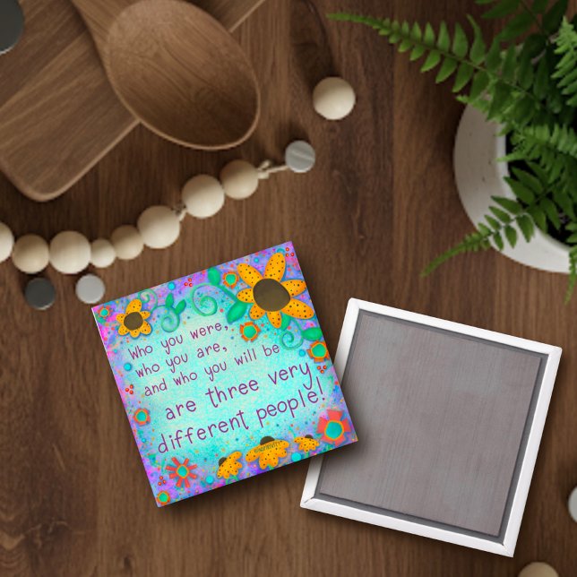 Wer Sie zitieren inspirierende florale Hübsch Magnet (Von Creator hochgeladen)