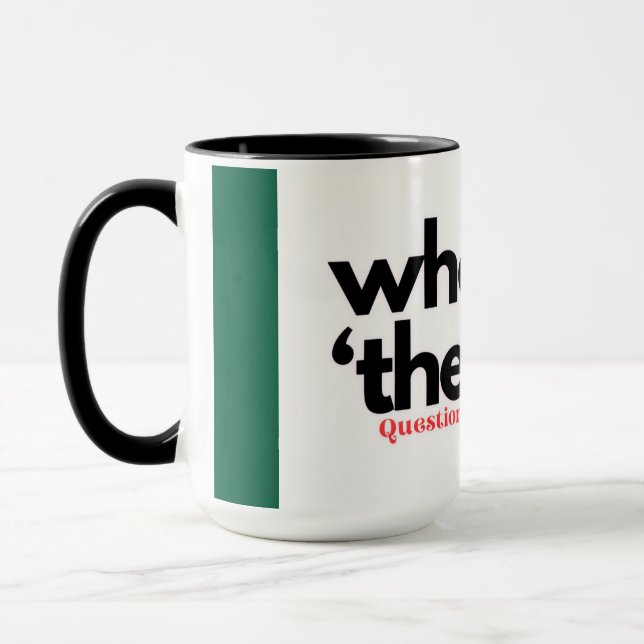 Wer sind sie? -Englisch Tasse (Links)