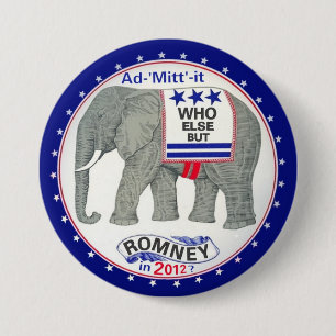 Wer sonst aber Romney? Button