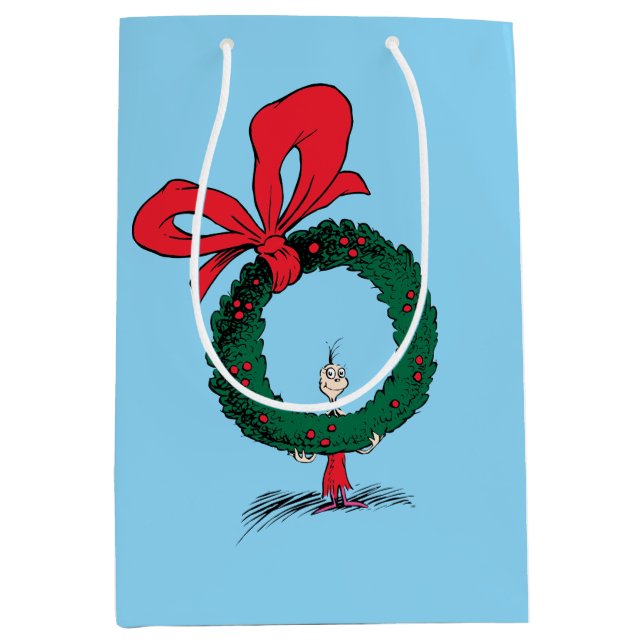 Wer späht durch den Weihnachtskranz Mittlere Geschenktüte (Vorderseite)