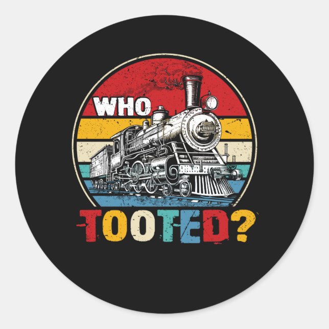 Wer Tooot Funny Train Lover Niedlich Modellbahn C Runder Aufkleber (Vorderseite)