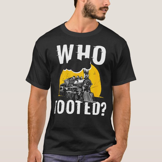 Wer tooted Zug Niedliches Modell Eisenbahn Verhalt T-Shirt (Vorderseite)