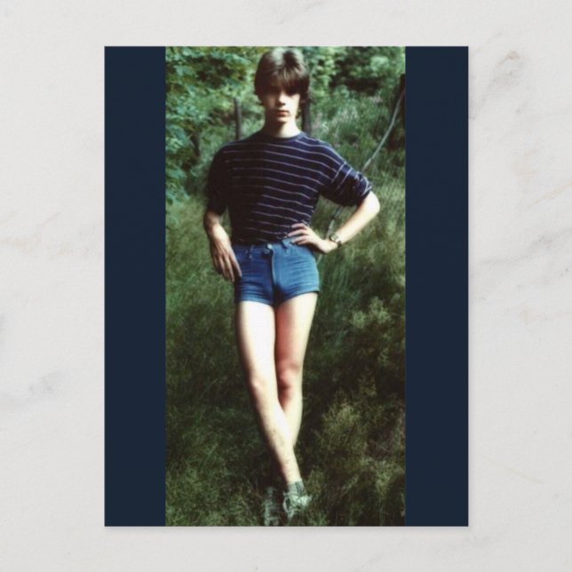 Wer trägt Kurze Shorts? Postkarte (Vorderseite)