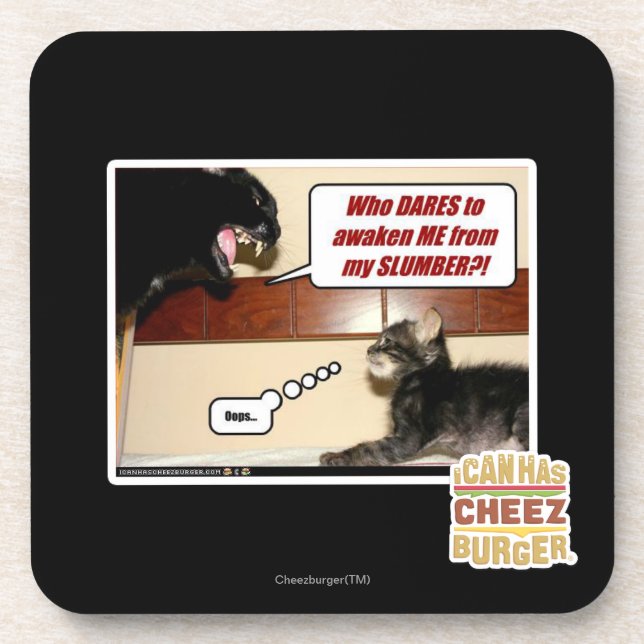 Wer traut sich wecken mich? getränkeuntersetzer (Vorderseite)