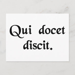 Wer unterrichtet, lernt. postkarte