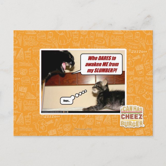 Wer wagt es, mich zu wecken? postkarte (Vorderseite)